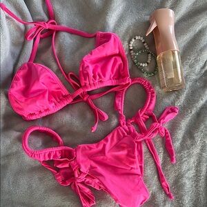 Vibrant Pink Bikini Cheeky- FJ Swim